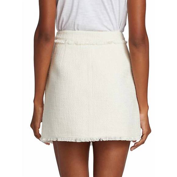 NEW CINQ A SEPT gardenia jacie skirt in white